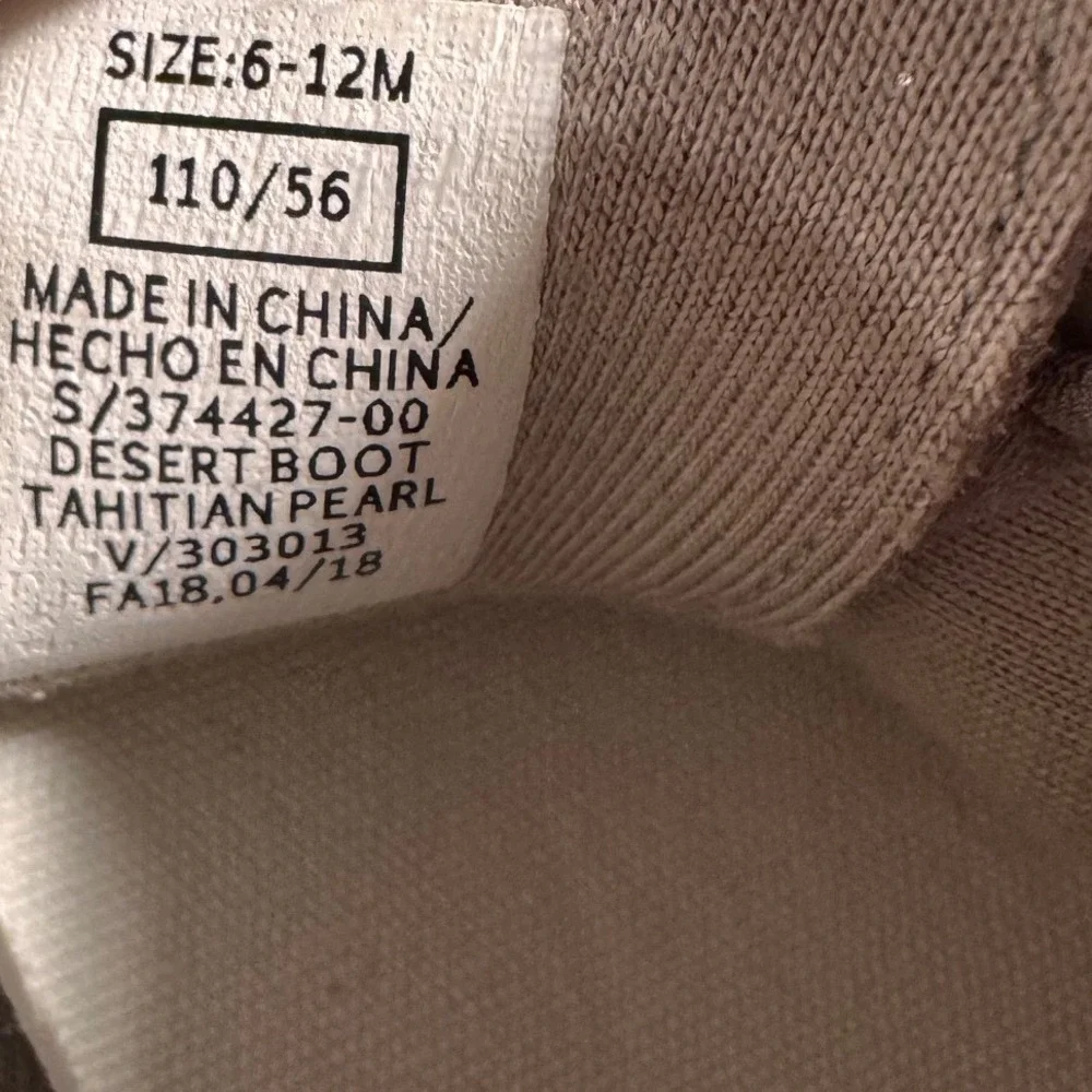 Baby Gap Suede Desert Boot Infant 6-12M Tahitian Pearl Gray Chukka Booties